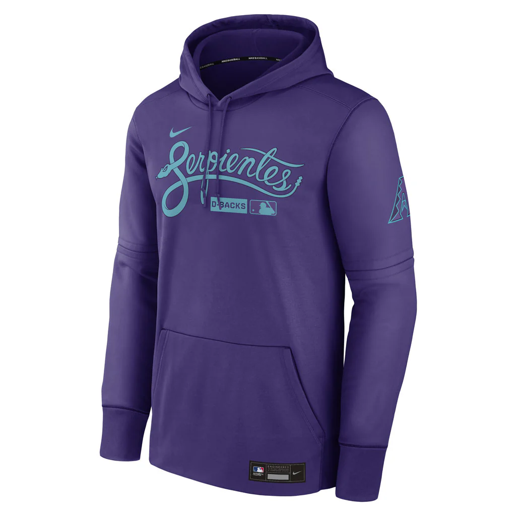 MLB Arizona Diamondbacks Nike 2026 Authentic Collection City Connect Therma Hoodie - Purple - Image 2