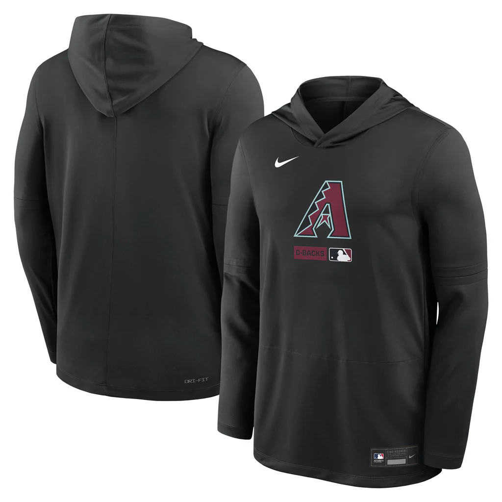 MLB Arizona Diamondbacks Nike 2026 Authentic Collection Lightweight Hoodie - Black