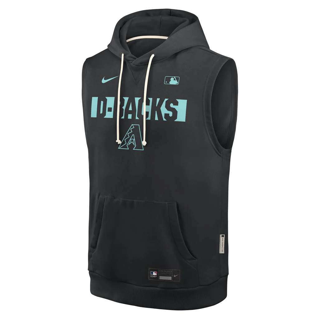 MLB Arizona Diamondbacks Nike 2026 Authentic Collection Sleeveless Hoodie - Black - Image 2