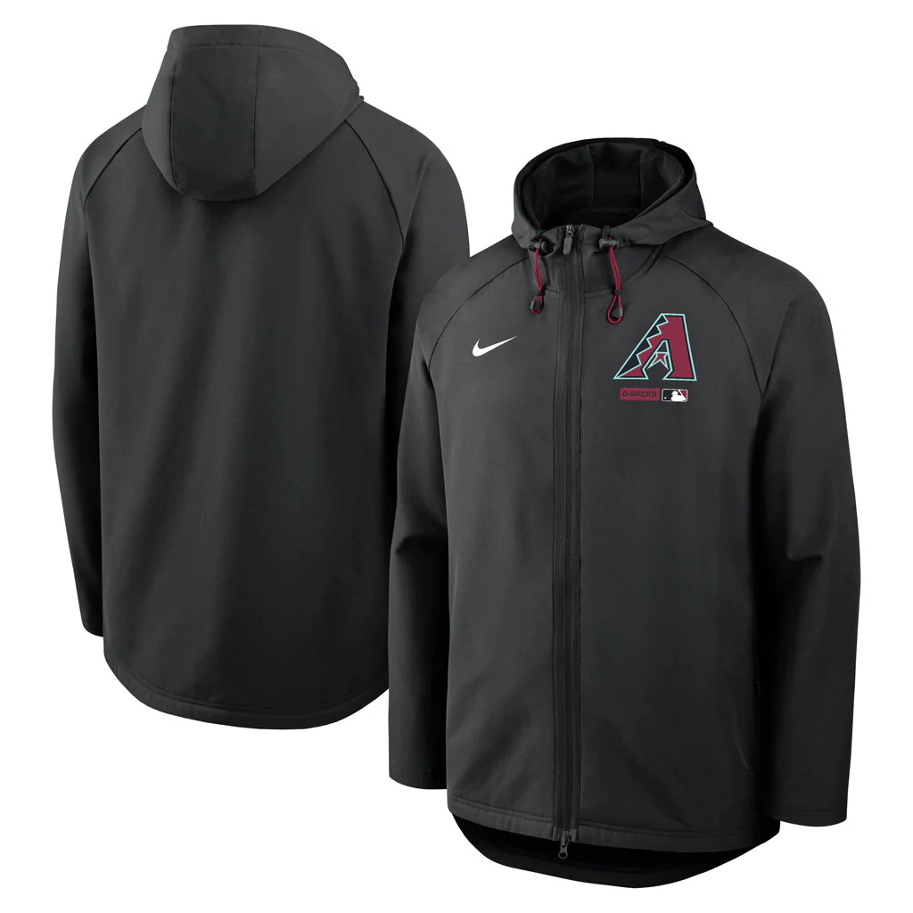 MLB Arizona Diamondbacks Nike 2026 Authentic Collection Therma Jacket - Black