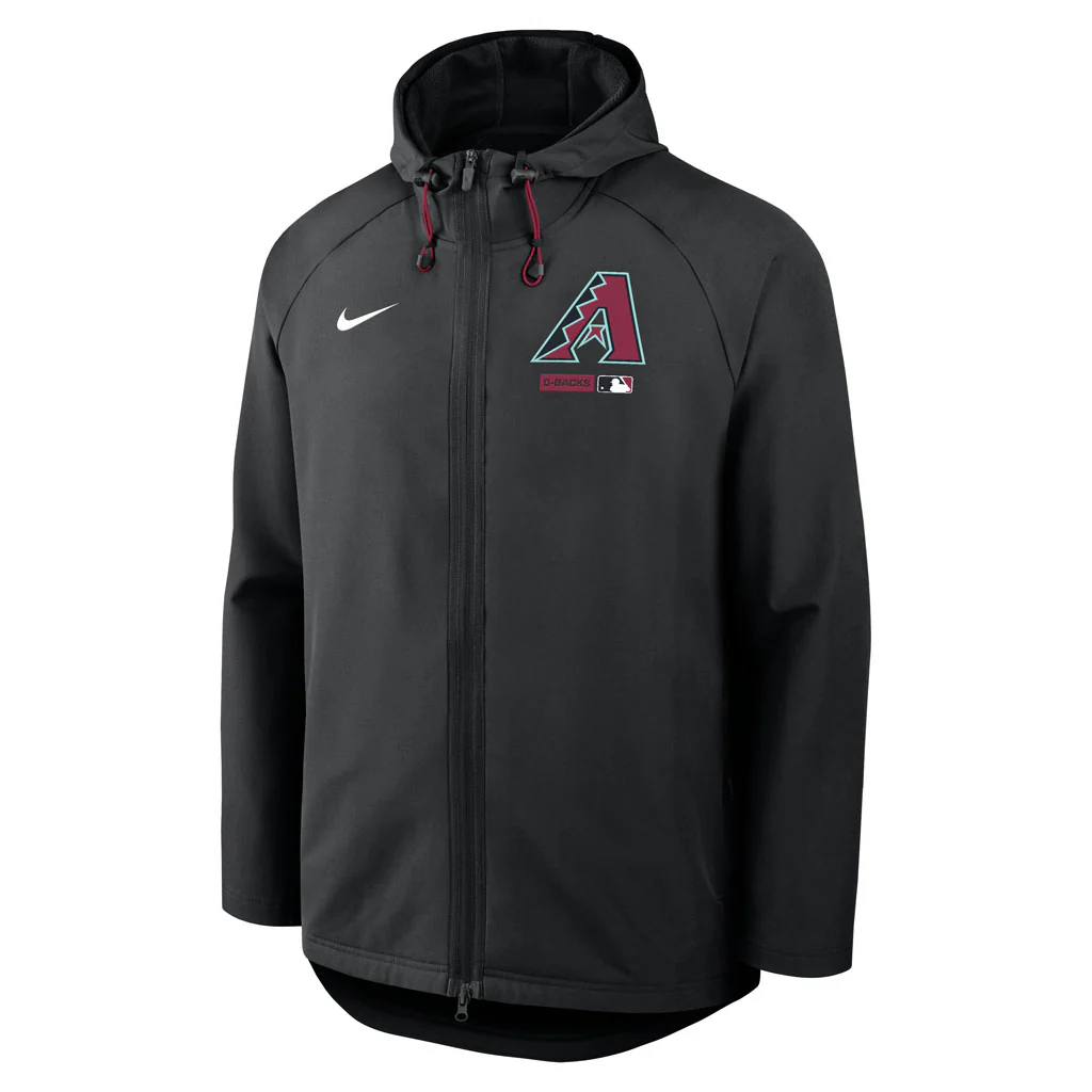 MLB Arizona Diamondbacks Nike 2026 Authentic Collection Therma Jacket - Black - Image 2