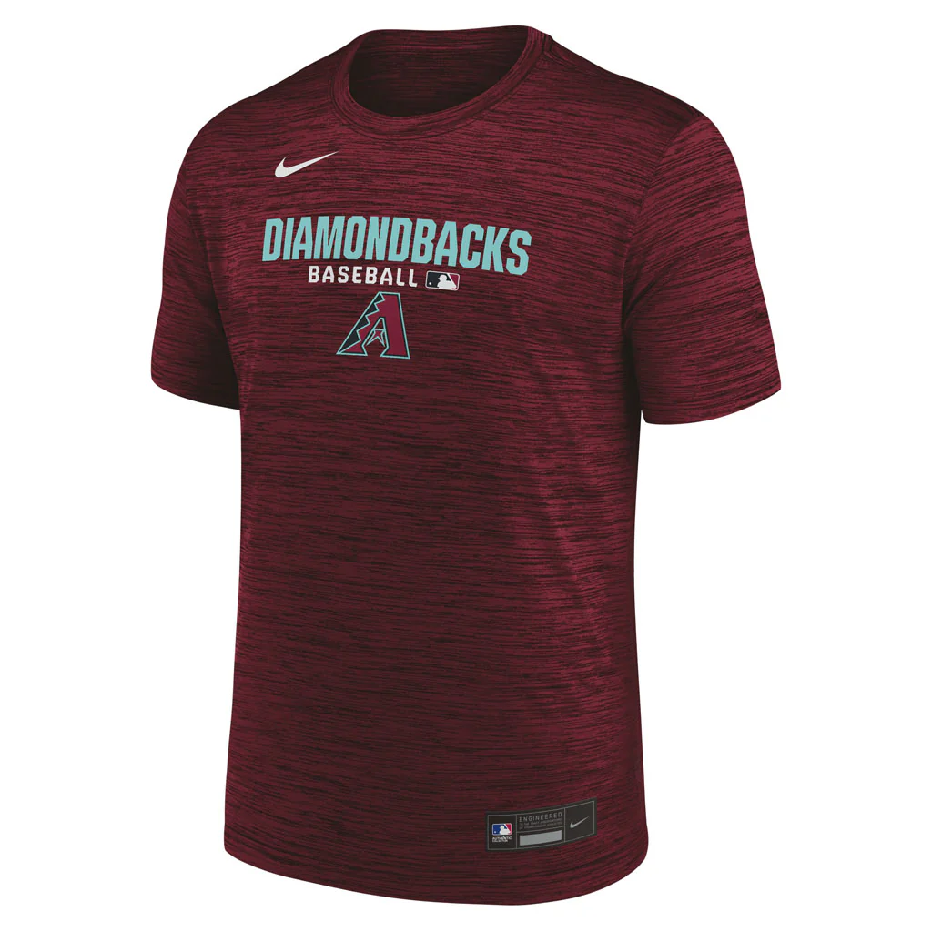 MLB Arizona Diamondbacks Nike 2026 Authentic Collection Velocity T-Shirt - Red - Image 2
