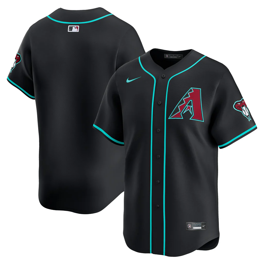 MLB Arizona Diamondbacks Nike Alternate Limited Jersey - Black - Image 3