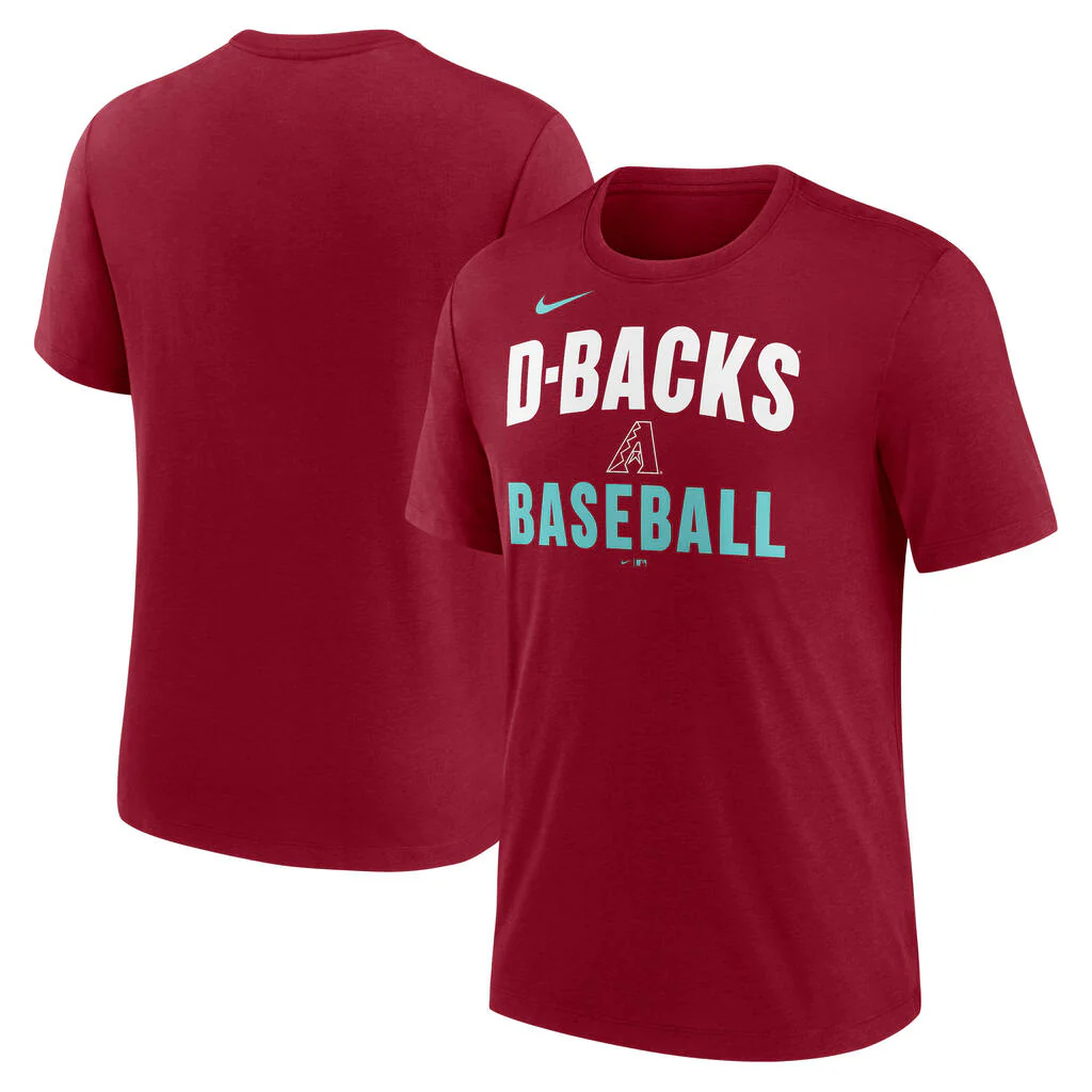 MLB Arizona Diamondbacks Nike Arched Baseball Triblend T-Shirt - Red