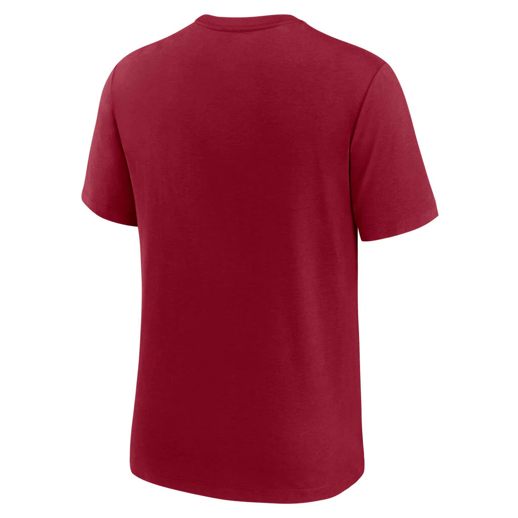 MLB Arizona Diamondbacks Nike Arched Baseball Triblend T-Shirt - Red - Image 3