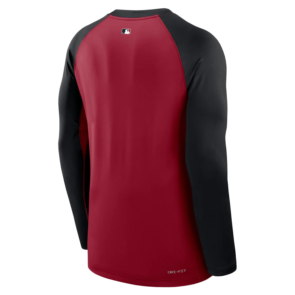 MLB Arizona Diamondbacks Nike Authentic Collection Gametime Long Sleeve Crew - Red - Image 3