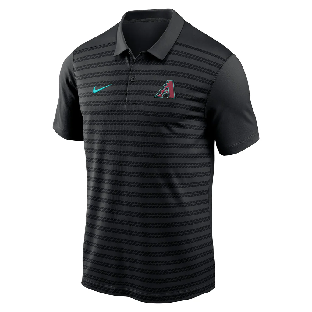 MLB Arizona Diamondbacks Nike Authentic Collection Victory Polo - Black - Image 2