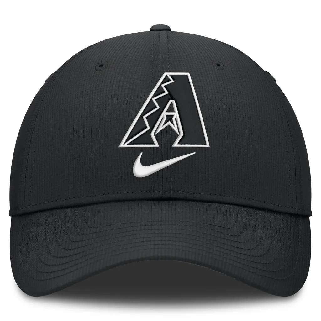MLB Arizona Diamondbacks Nike Black & White Ripstop Structured Adjustable Hat - Black - Image 2
