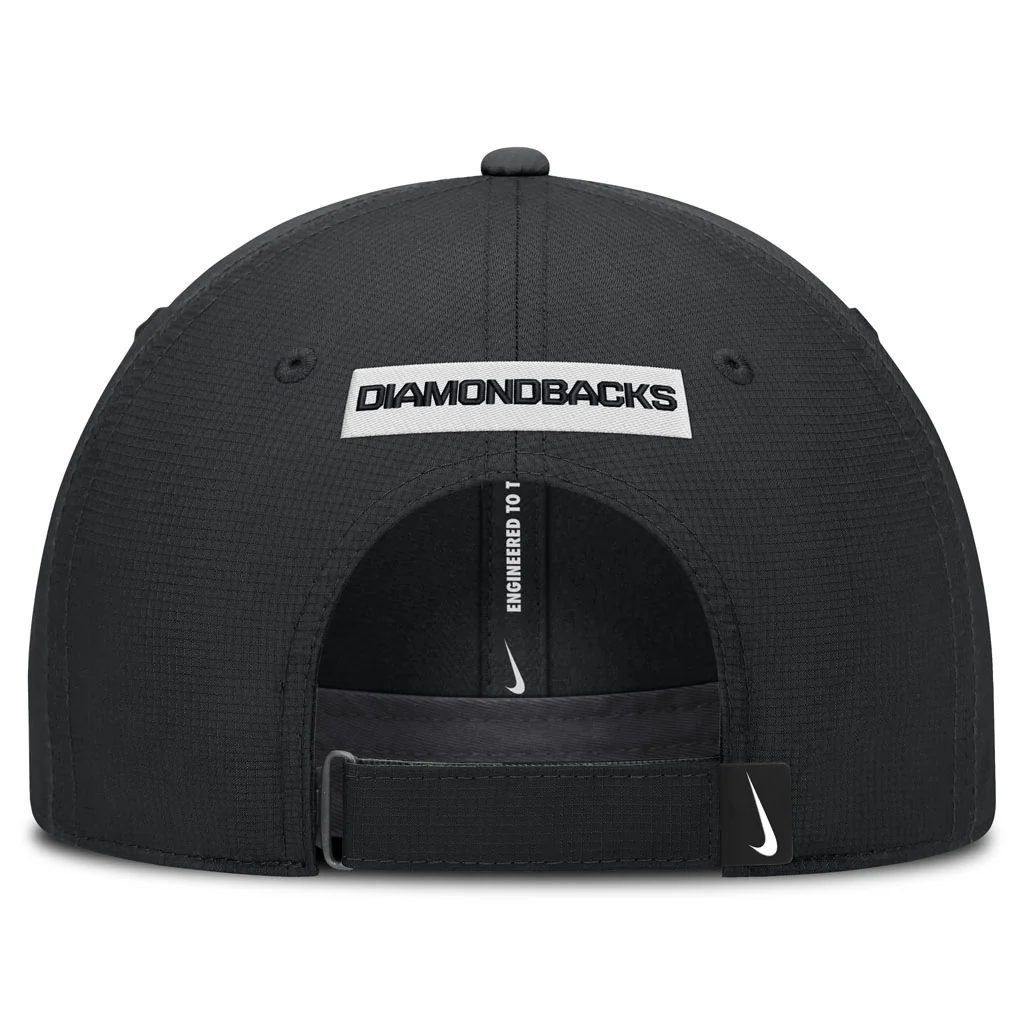 MLB Arizona Diamondbacks Nike Black & White Ripstop Structured Adjustable Hat - Black - Image 4