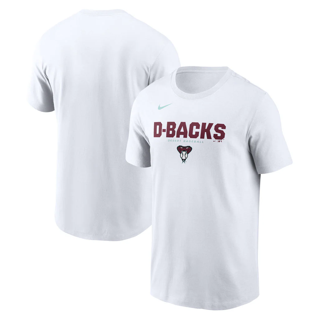 MLB Arizona Diamondbacks Nike Bold Team Name T-Shirt - White