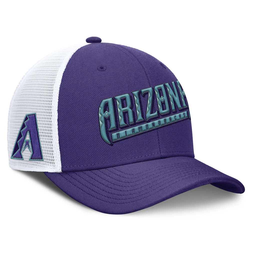 MLB Arizona Diamondbacks Nike Citty Connect Dri-Fit Structured Trucker Adjustable Hat - Purple - Image 2