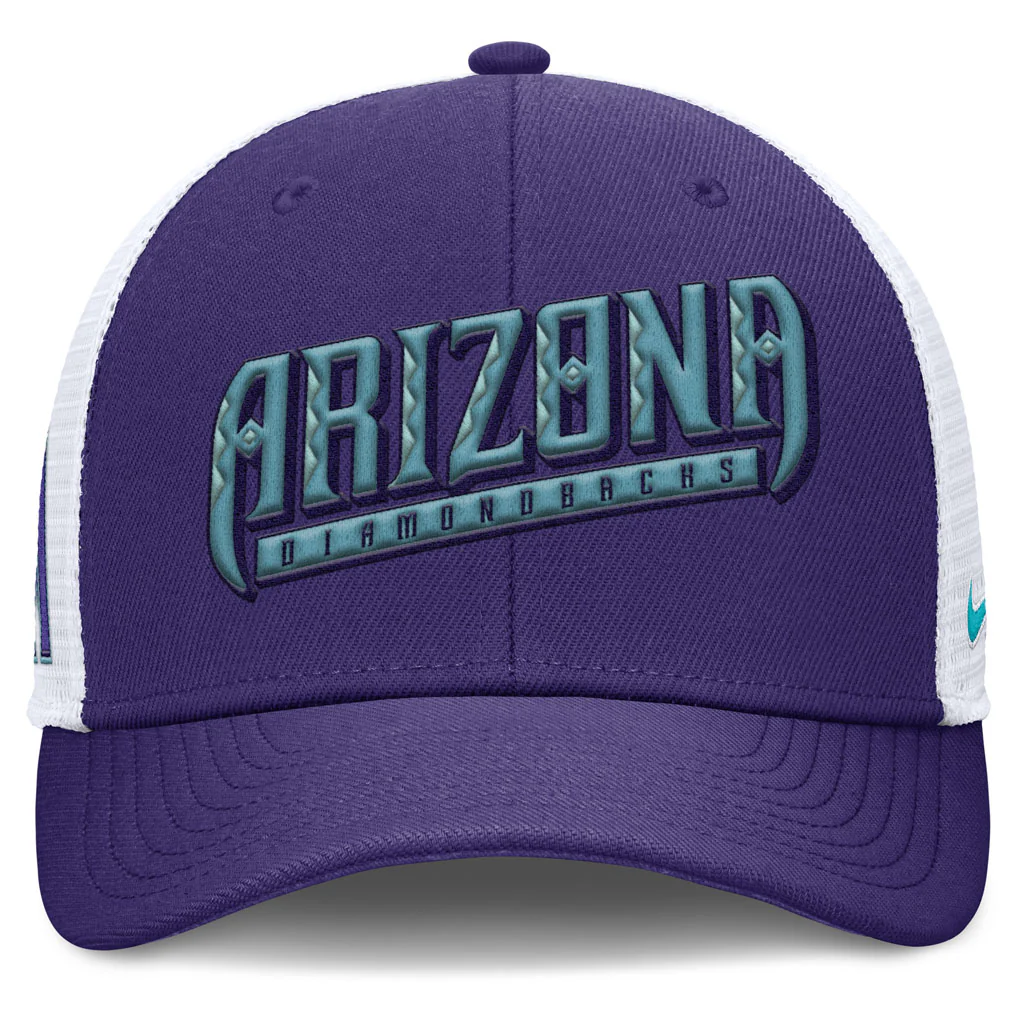 MLB Arizona Diamondbacks Nike Citty Connect Dri-Fit Structured Trucker Adjustable Hat - Purple - Image 3
