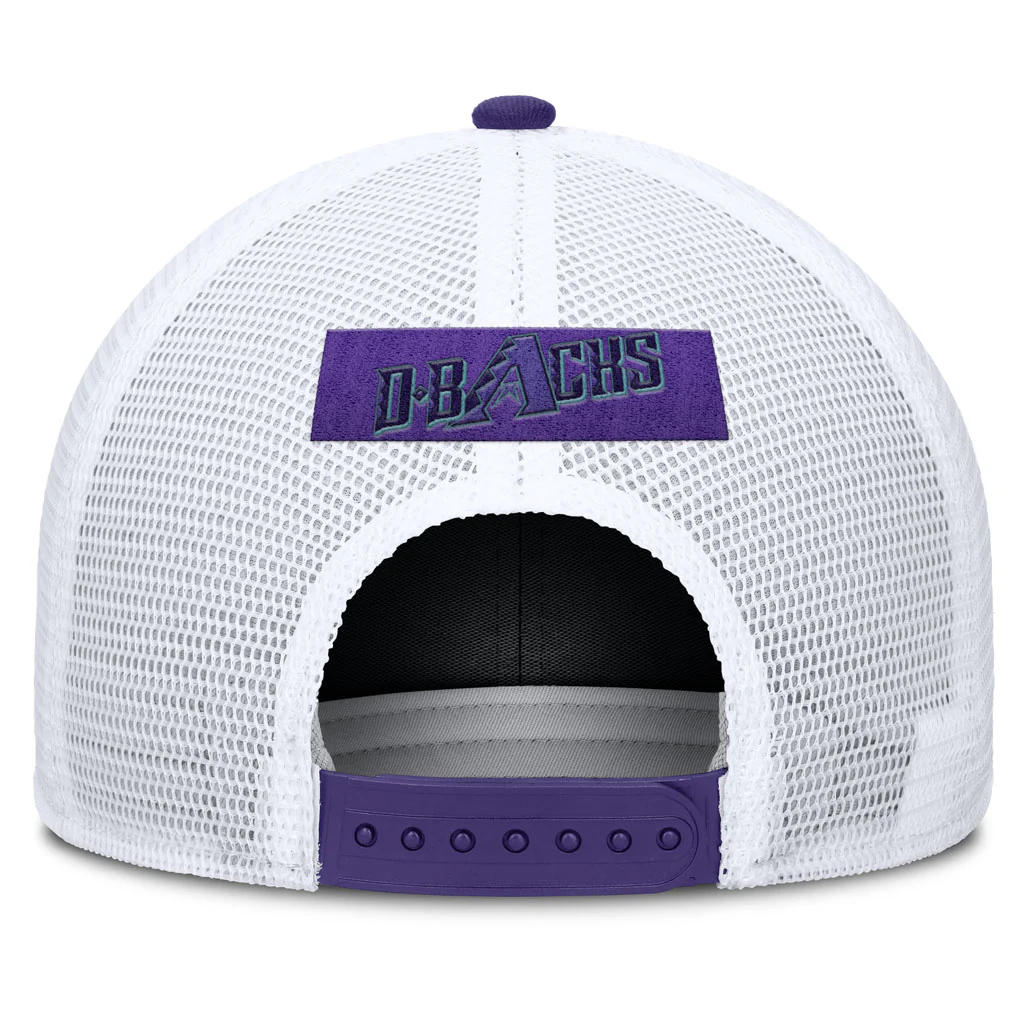 MLB Arizona Diamondbacks Nike Citty Connect Dri-Fit Structured Trucker Adjustable Hat - Purple - Image 4