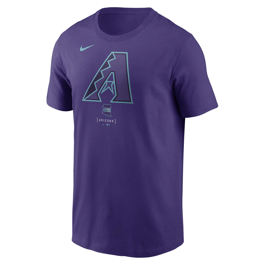 MLB Arizona Diamondbacks Nike City Connect 2.0 Large Logo T-Shirt - Purple - Image 2