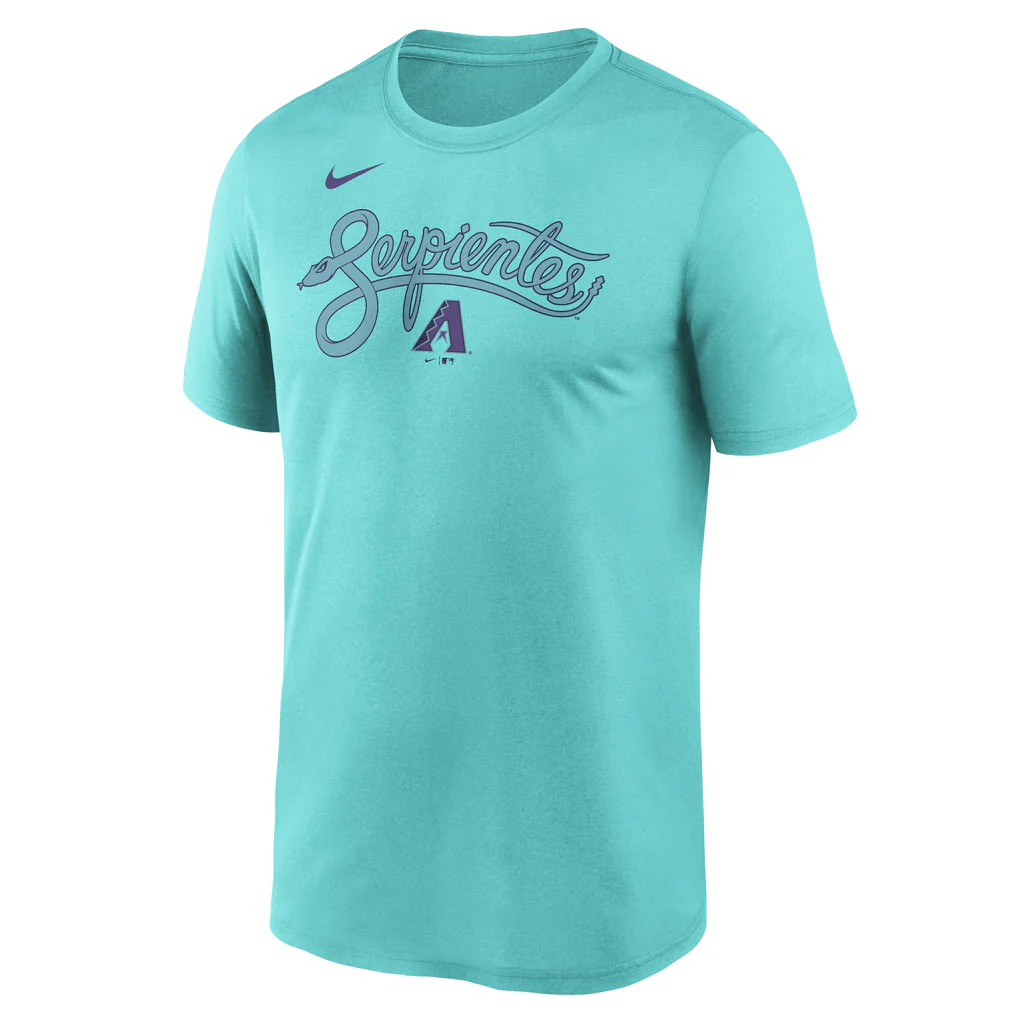 MLB Arizona Diamondbacks Nike City Connect Script Legend T-Shirt - Teal - Image 2