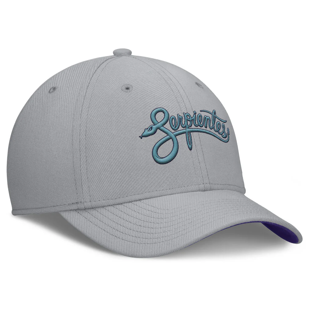 MLB Arizona Diamondbacks Nike City Connect Swoosh Flex Fit Hat - Gray - Image 2