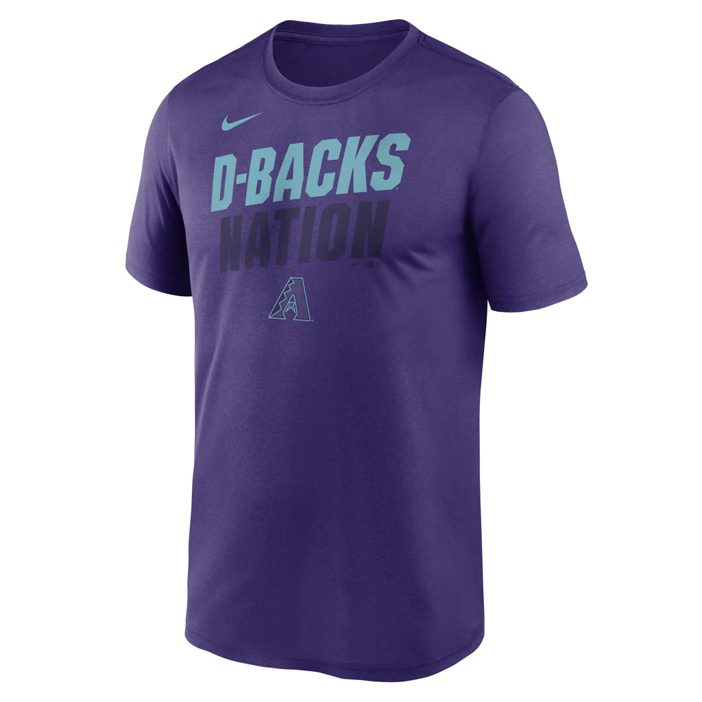 MLB Arizona Diamondbacks Nike City Connect Team Phase Script T-Shirt - Purple - Image 2