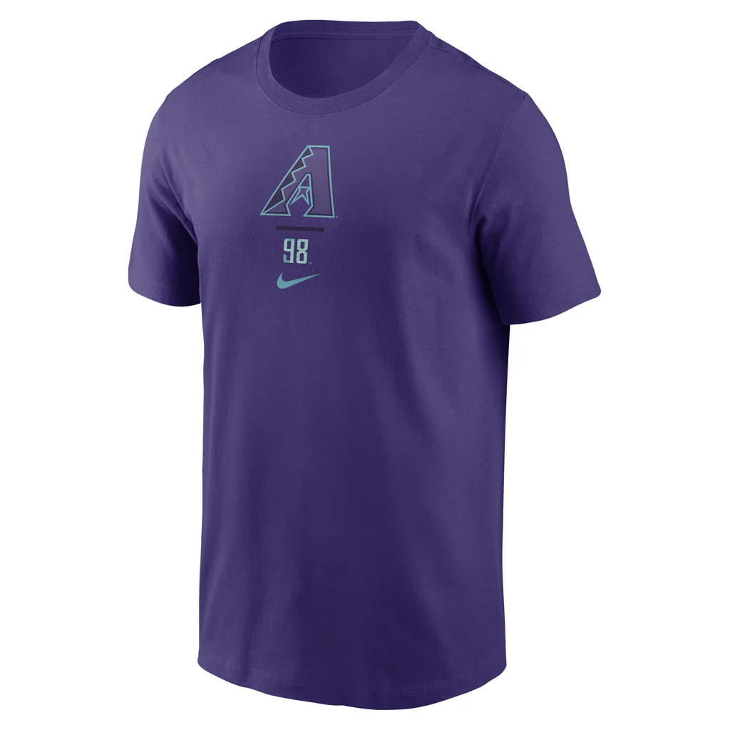 MLB Arizona Diamondbacks Nike City Connect Two-Hit Cotton T-Shirt - Purple - Image 2