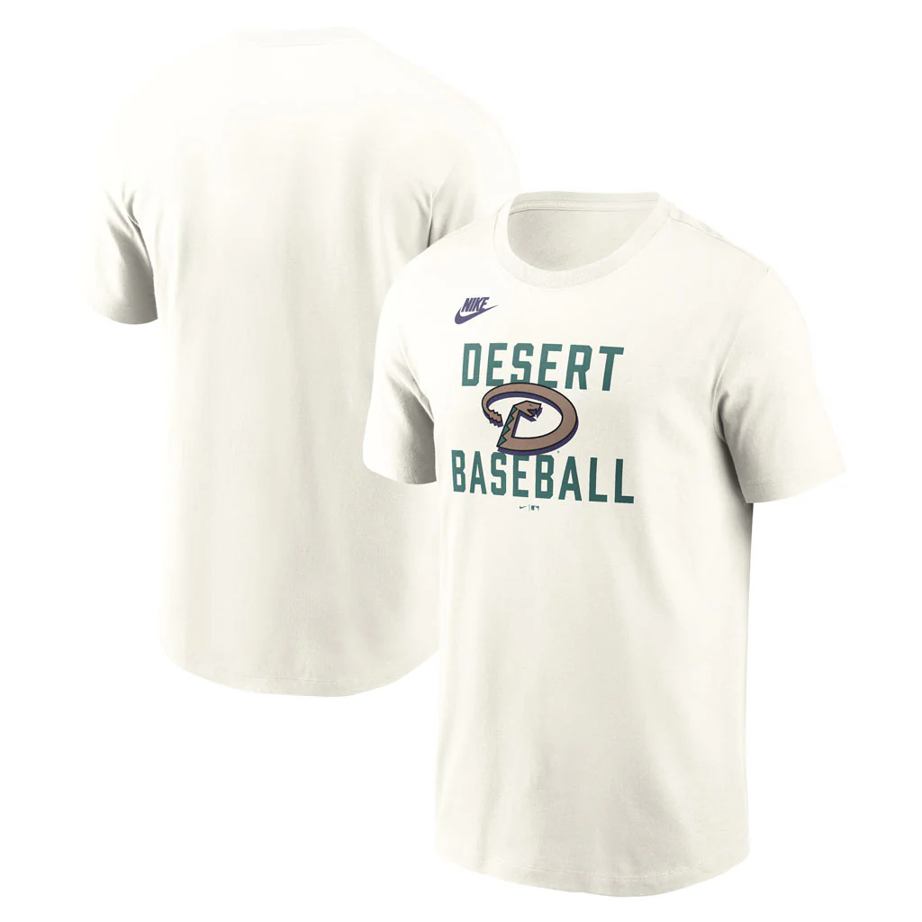 MLB Arizona Diamondbacks Nike Coop 70's Cotton T-Shirt - Cream