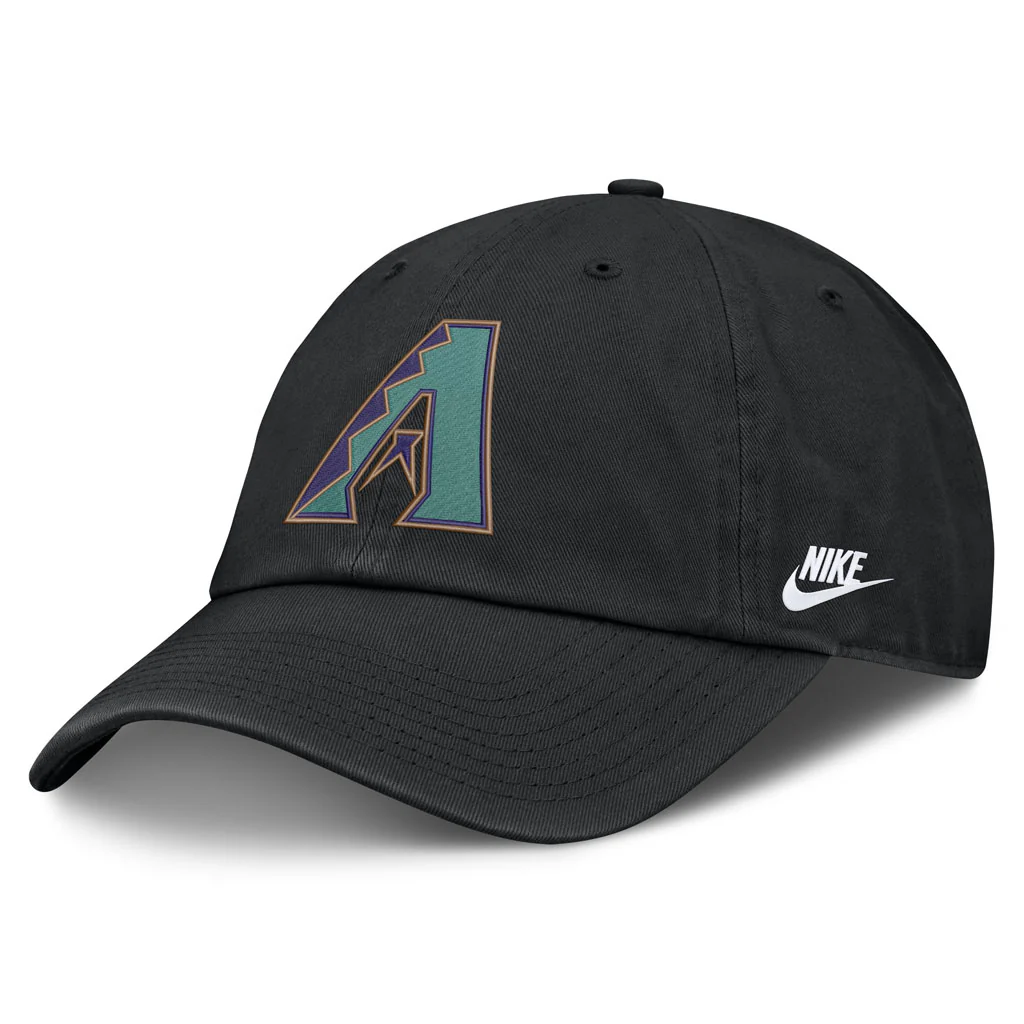 MLB Arizona Diamondbacks Nike Coop A Logo Slouch Adjustable Hat - Black