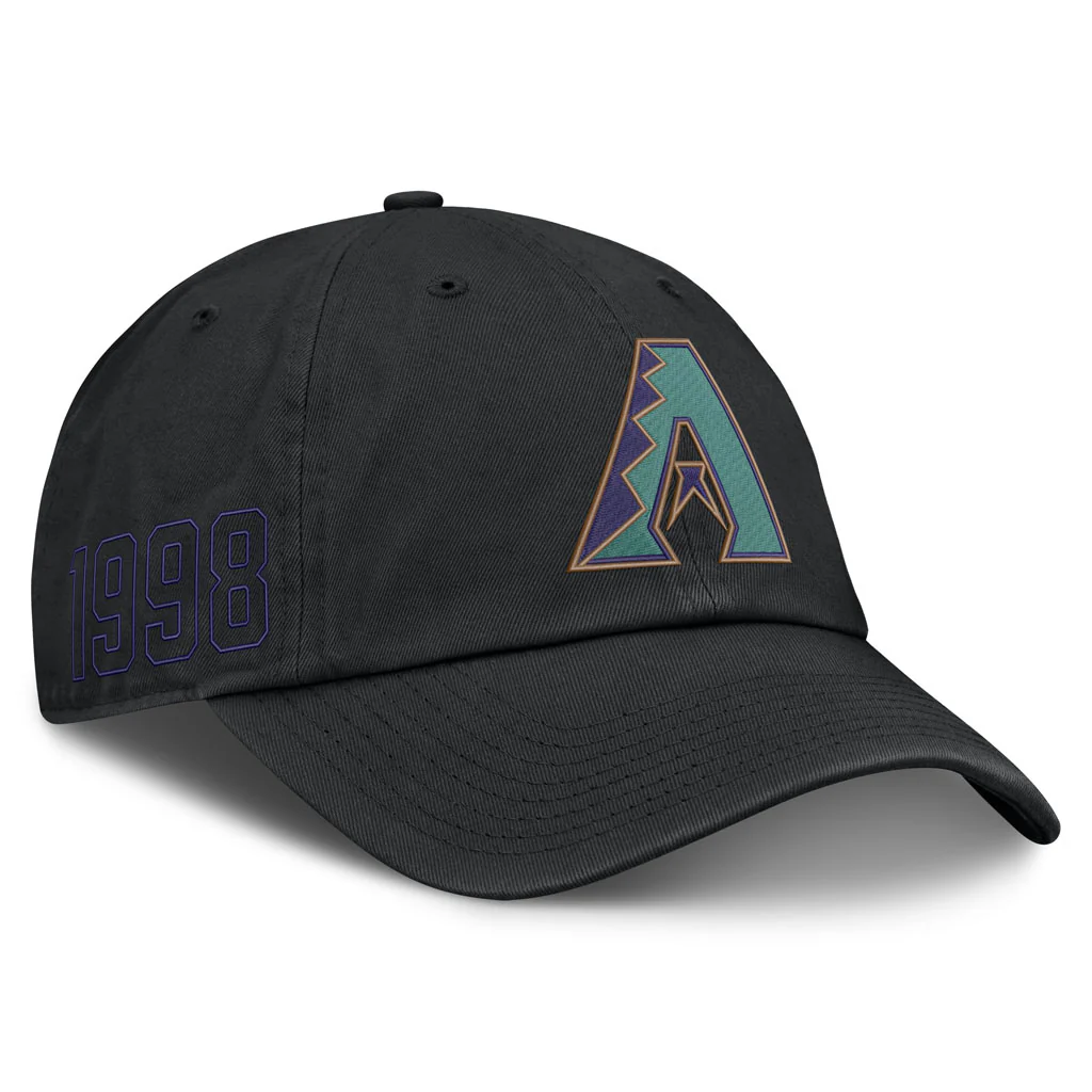 MLB Arizona Diamondbacks Nike Coop A Logo Slouch Adjustable Hat - Black - Image 2