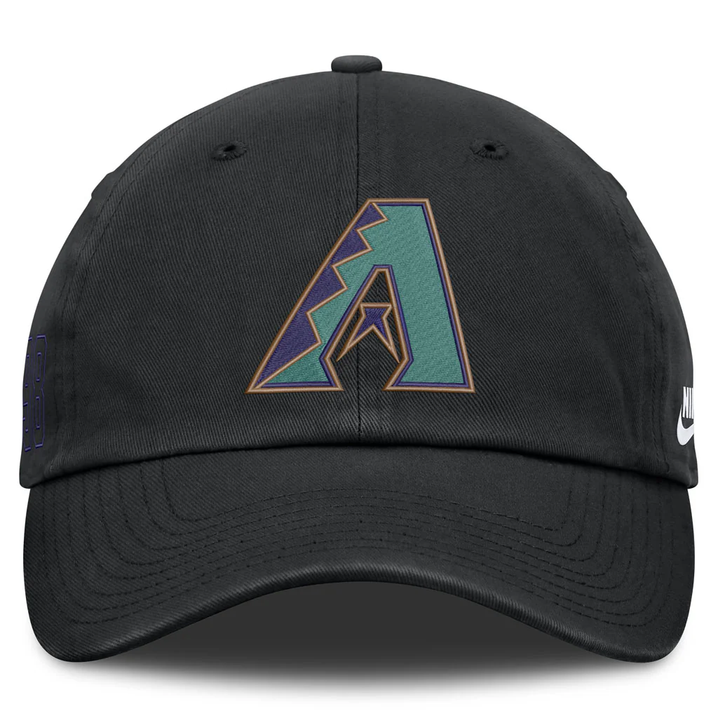MLB Arizona Diamondbacks Nike Coop A Logo Slouch Adjustable Hat - Black - Image 3
