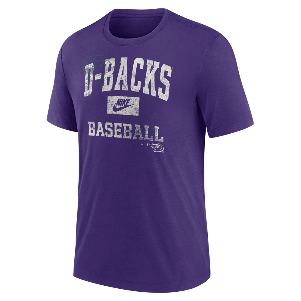 MLB Arizona Diamondbacks Nike Cooperstown Arch Threads T-Shirt - Purple - Image 2