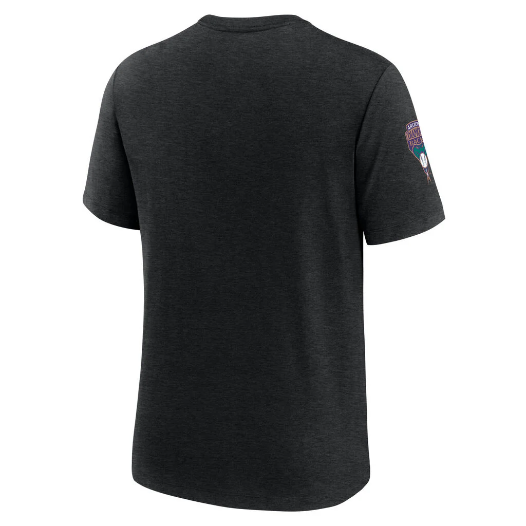 MLB Arizona Diamondbacks Nike Cooperstown Eras Tri-Blend T-Shirt - Black - Image 3