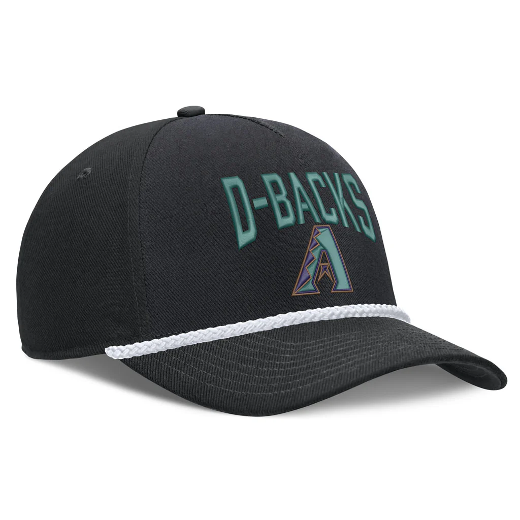 MLB Arizona Diamondbacks Nike Cooperstown Rope Adjustable Hat - Black - Image 2
