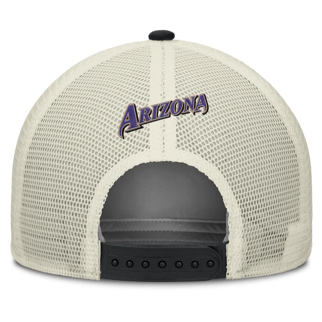 MLB Arizona Diamondbacks Nike Cooperstown Trucker Snapback Hat - Black - Image 4
