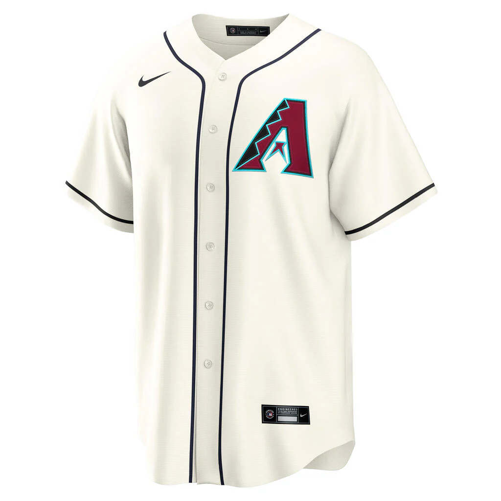 MLB Arizona Diamondbacks Nike Home Official Replica Jersey - Cream - Image 2