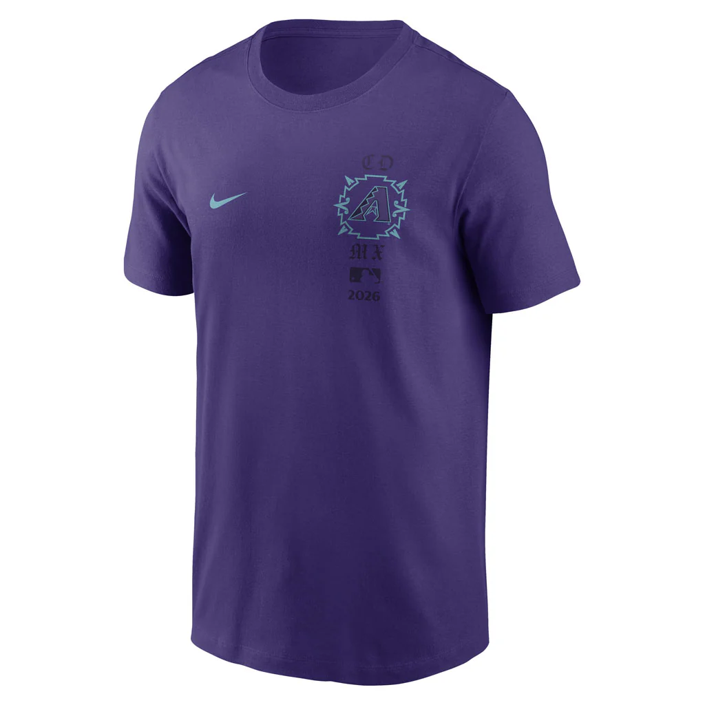 MLB Arizona Diamondbacks Nike Mexico Series Compass T-Shirt - Purple - Image 2