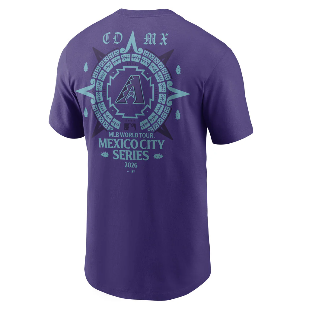 MLB Arizona Diamondbacks Nike Mexico Series Compass T-Shirt - Purple - Image 3