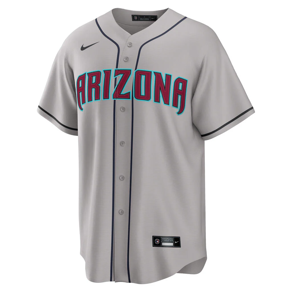 MLB Arizona Diamondbacks Nike Road Official Replica Jersey - Gray - Image 2