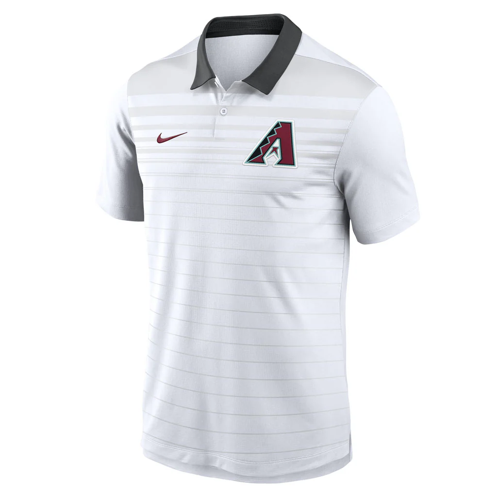 MLB Arizona Diamondbacks Nike Striped Vapor Polo - White - Image 2