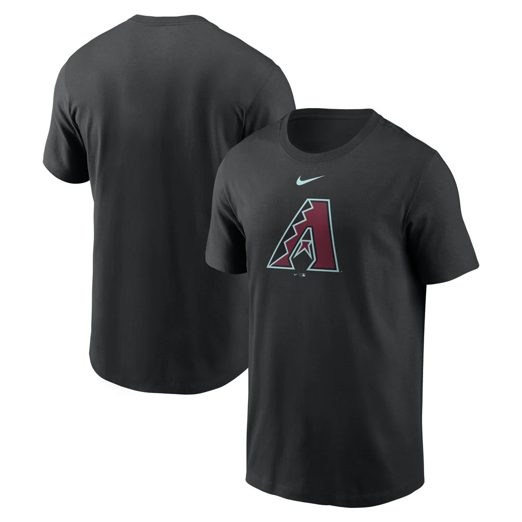 MLB Arizona Diamondbacks Nike Teal "A" Cotton Logo T-Shirt - Black