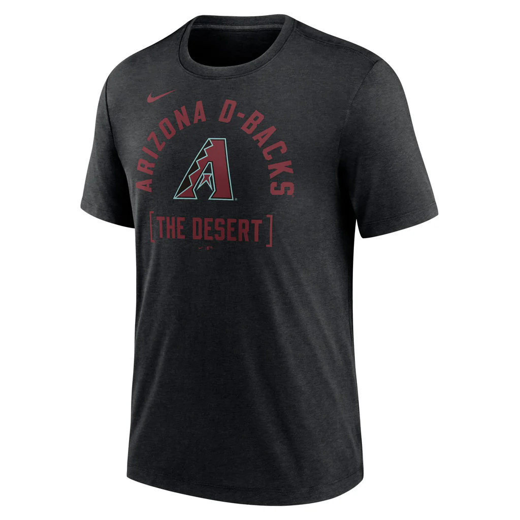 MLB Arizona Diamondbacks Nike The Desert Tri-Blend T-Shirt - Black - Image 2
