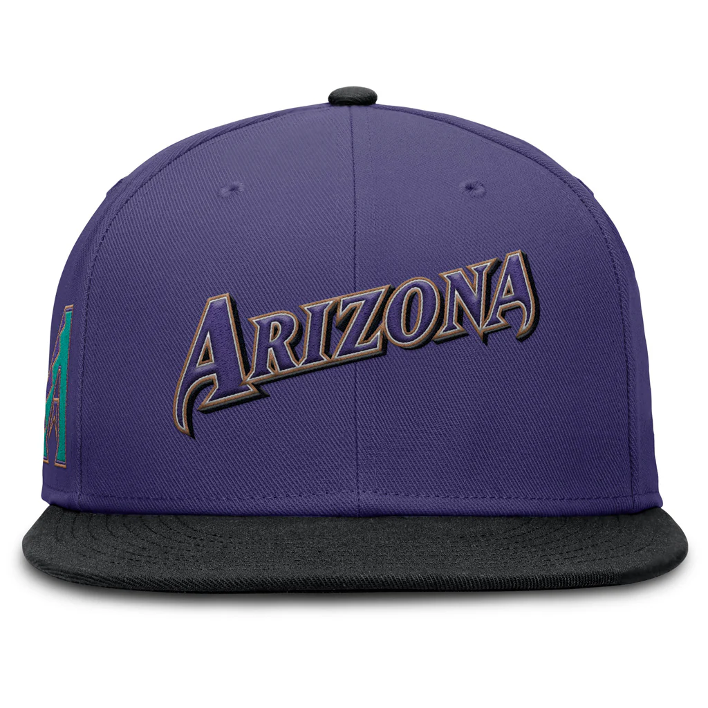 MLB Arizona Diamondbacks Nike Two-Tone Cooperstown Fitted Hat - Purple - Image 2