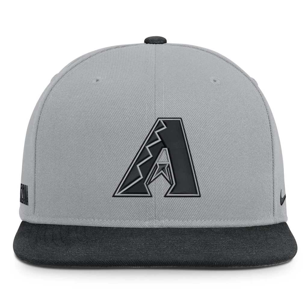 MLB Arizona Diamondbacks Nike Two-Tone Primetime Pro Snapback Hat - Graphite - Image 3