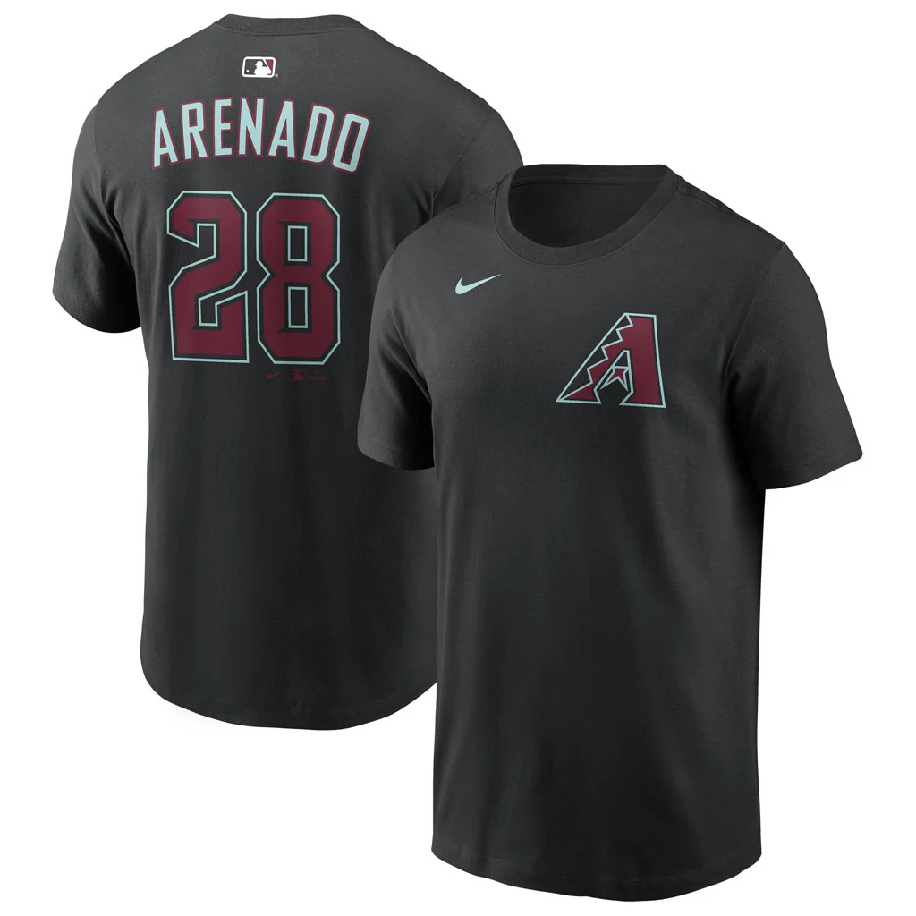 MLB Arizona Diamondbacks Nolan Arenado Nike Fuse Alternate Name & Number T-Shirt - Black