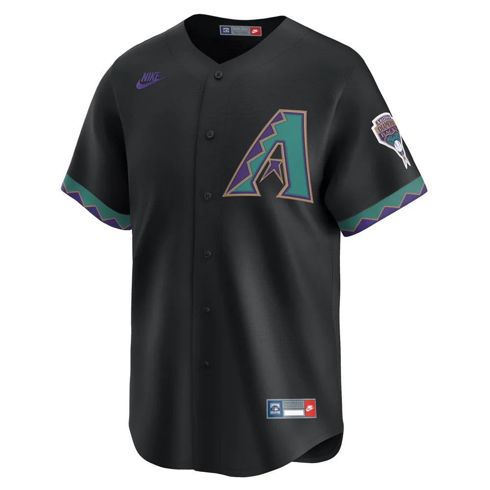 MLB Arizona Diamondbacks Randy Johnson Nike Cooperstown Limited Jersey - Black - Image 2