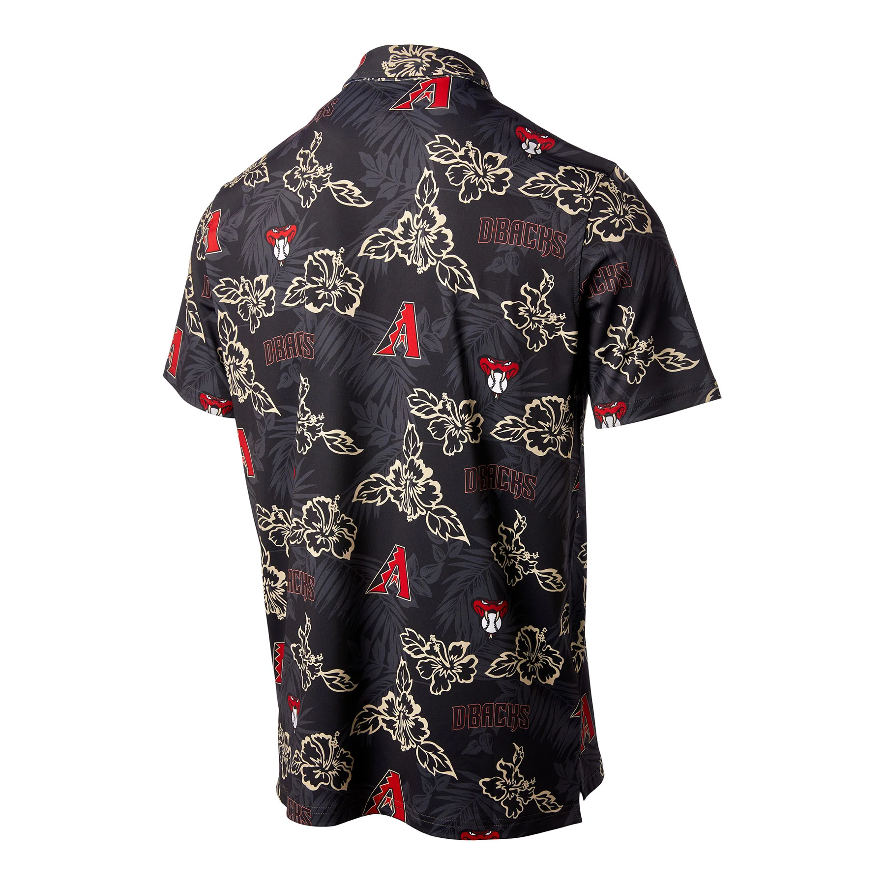MLB Arizona Diamondbacks Reyn Spooner Floral Polo - Black - Image 3