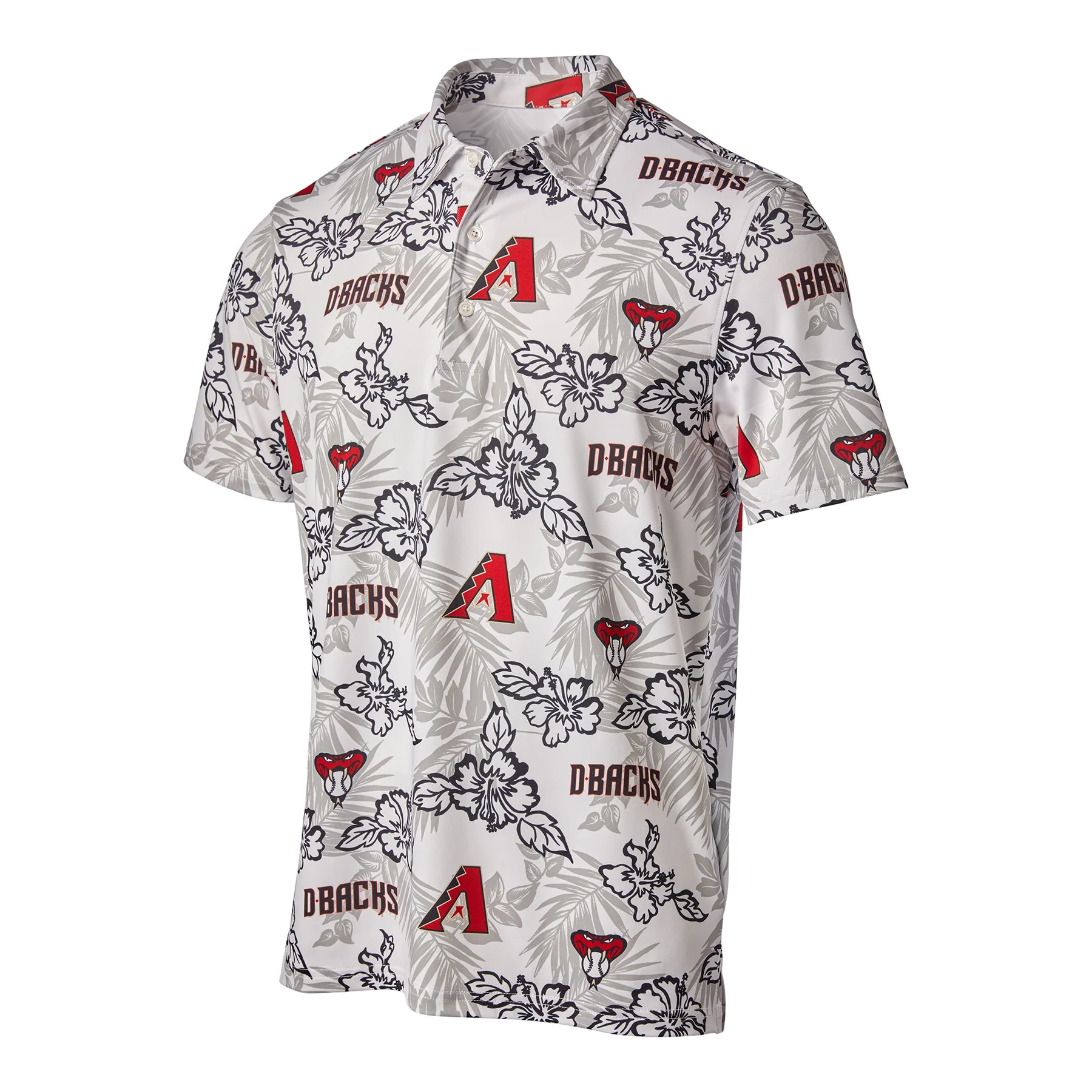 MLB Arizona Diamondbacks Reyn Spooner Floral Polo - White - Image 2
