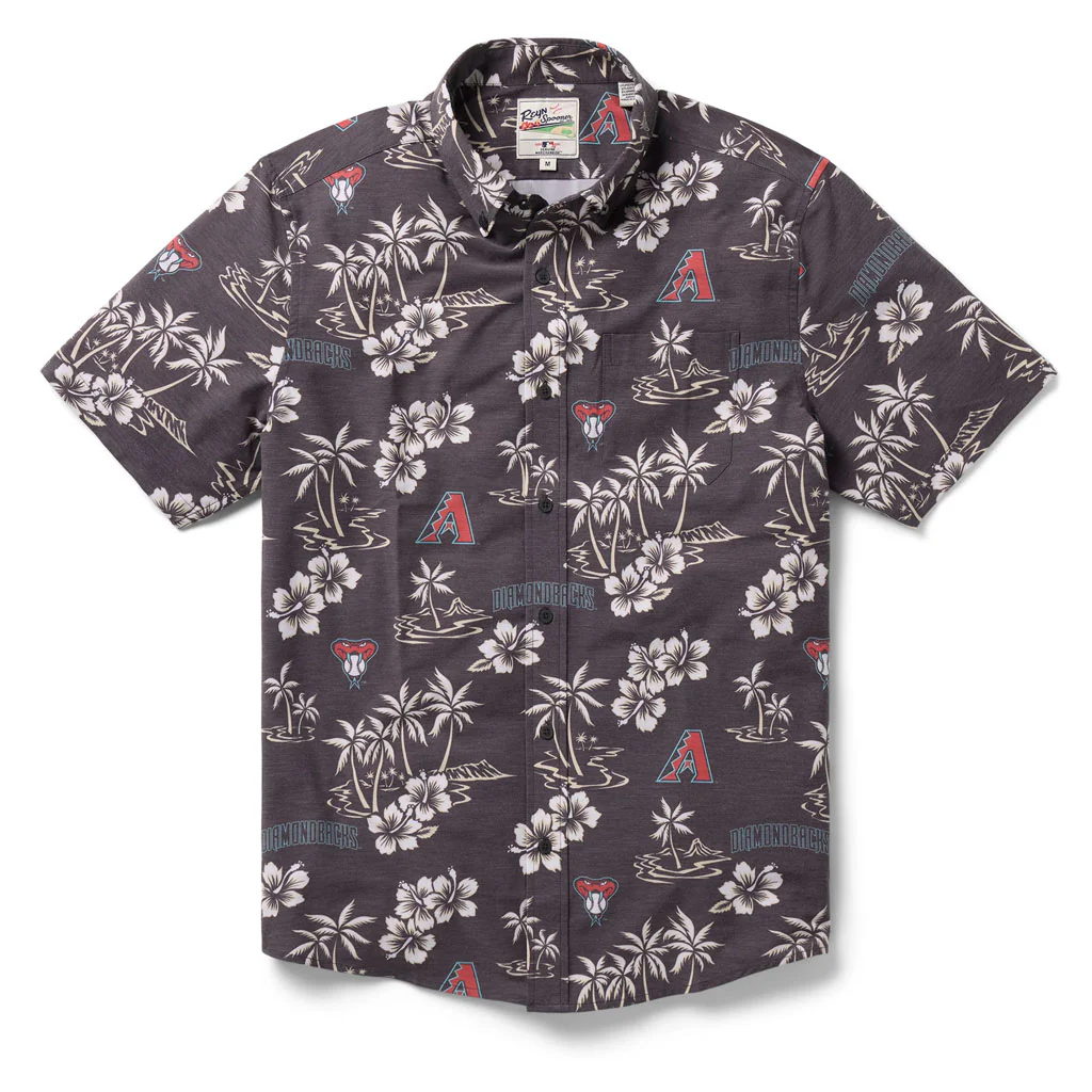 MLB Arizona Diamondbacks Reyn Spooner Game Day Button Up Polo - Black
