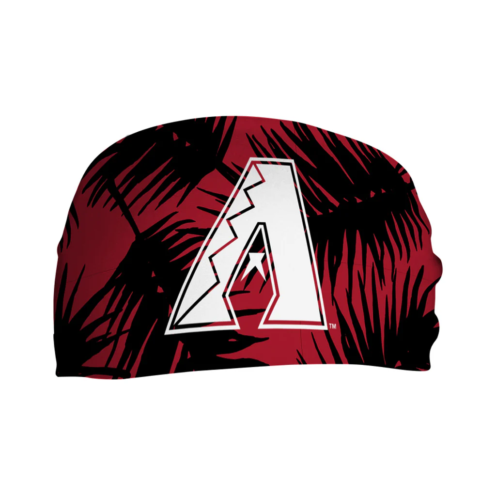 MLB Arizona Diamondbacks Vertical Athletics Big Palm Cap Logo Headband - Red - Image 3