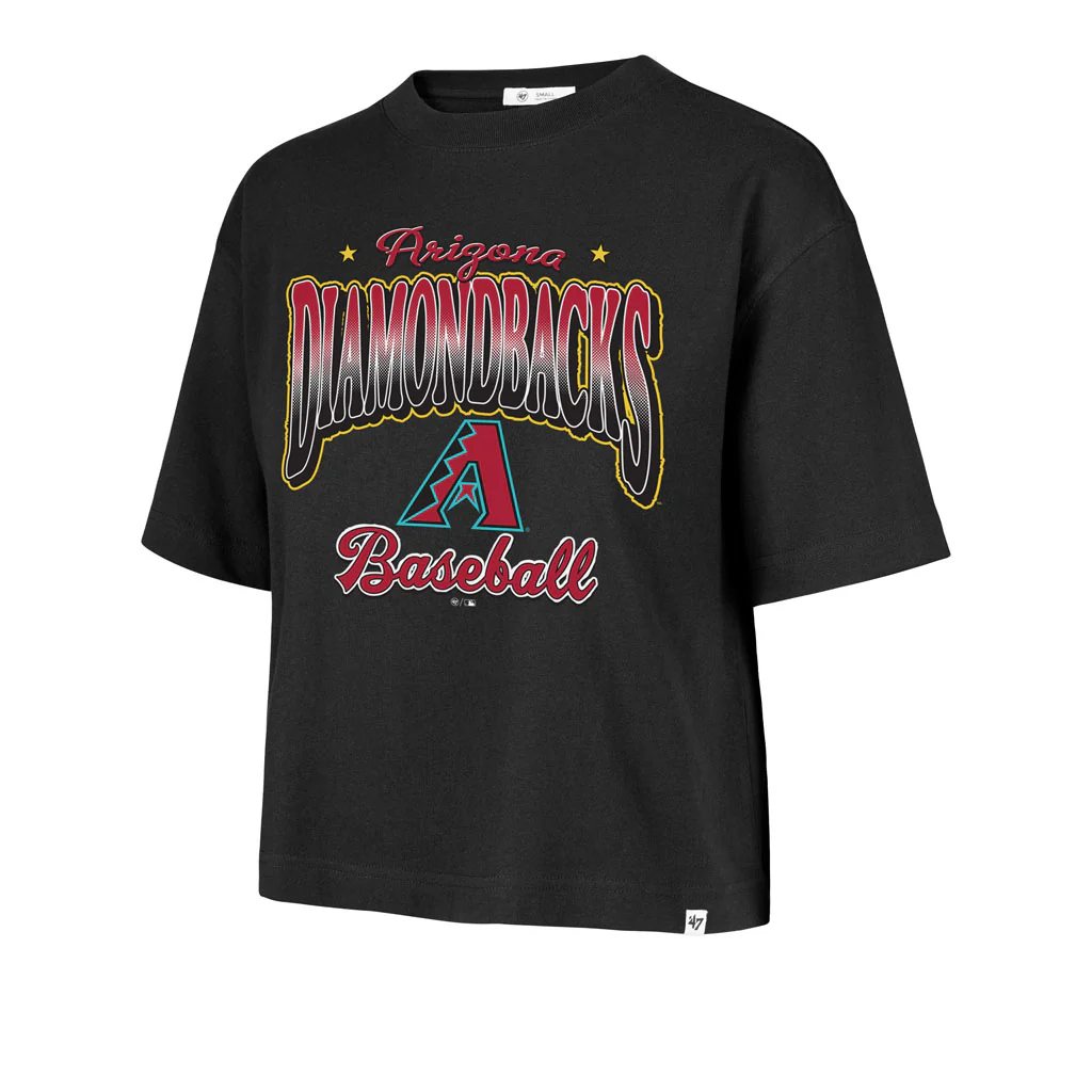 MLB Arizona Diamondbacks Women's '47 Vibe Check Reed City T-Shirt - Black