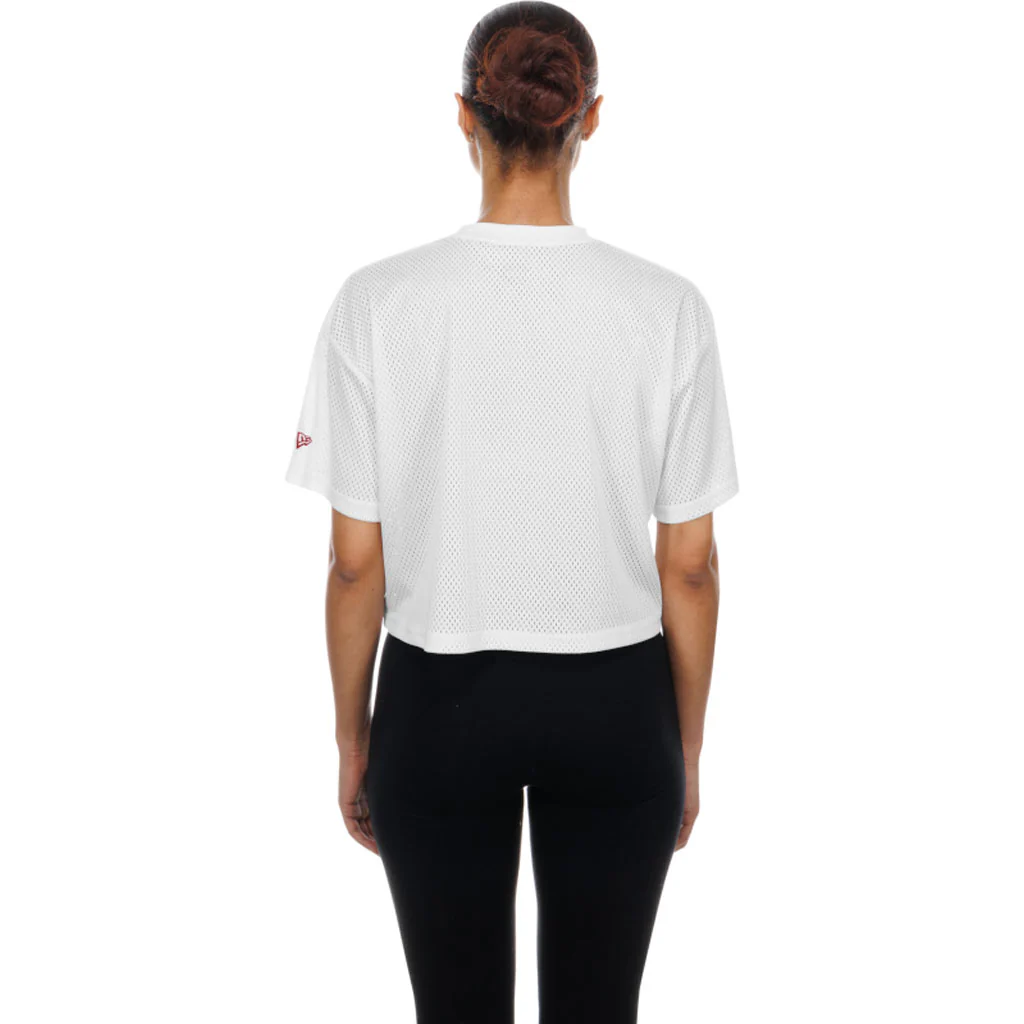 MLB Arizona Diamondbacks Women's New Era Shimmel Crop Top T-Shirt - White - Image 2
