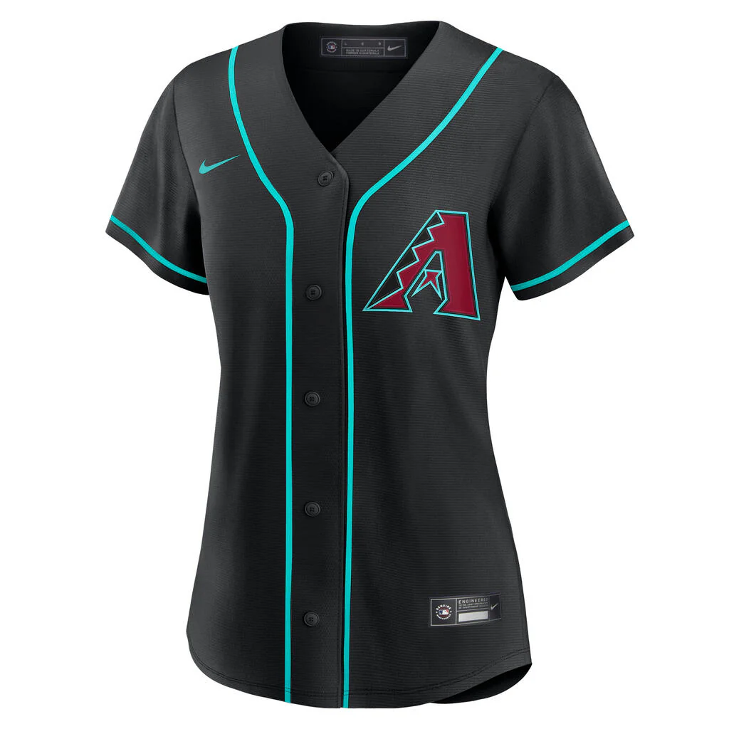 MLB Arizona Diamondbacks Women's Nike Alternate Replica Jersey - Black - Image 2