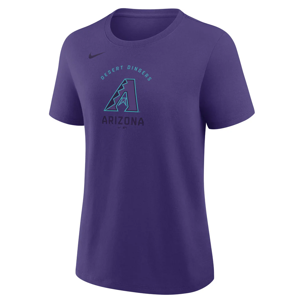 MLB Arizona Diamondbacks Women's Nike City Connect Cotton T-Shirt - Purple - Image 2