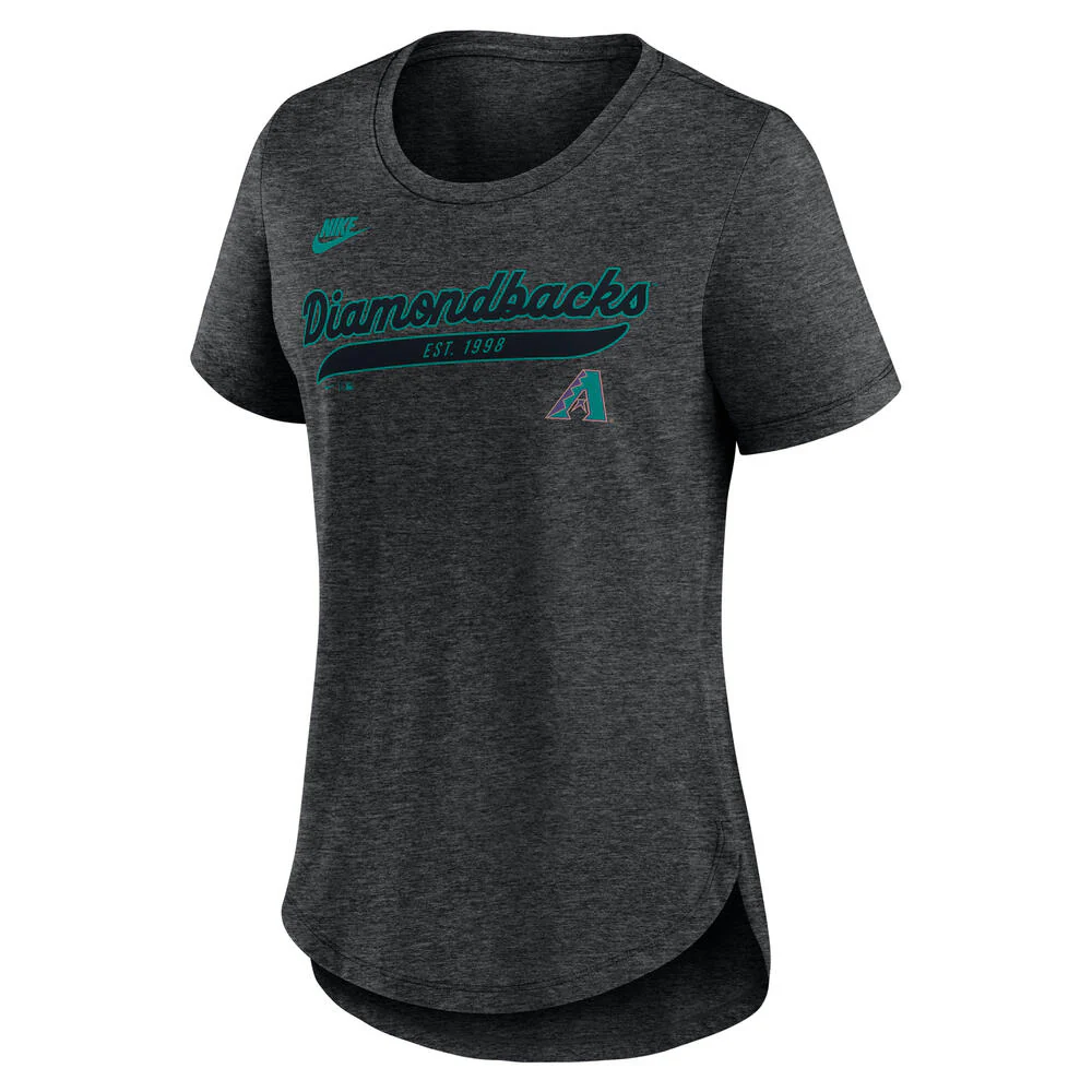 MLB Arizona Diamondbacks Women's Nike Cooperstown Tri-Blend T-Shirt - Black - Image 2